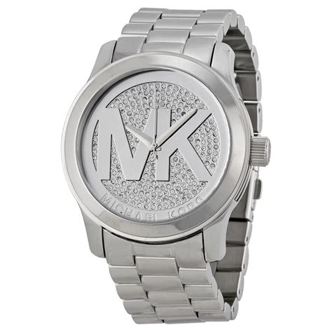 michael kors womens runway logo watch mk5544|Michael Kors Runway Crystal Pave Ladies Watch .